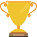 Golden cup for champion vector illustration