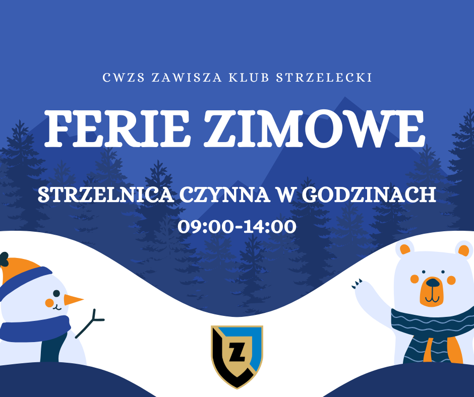 FERIE ZIMOWE – HARMONOGRAM STRZELNICY
